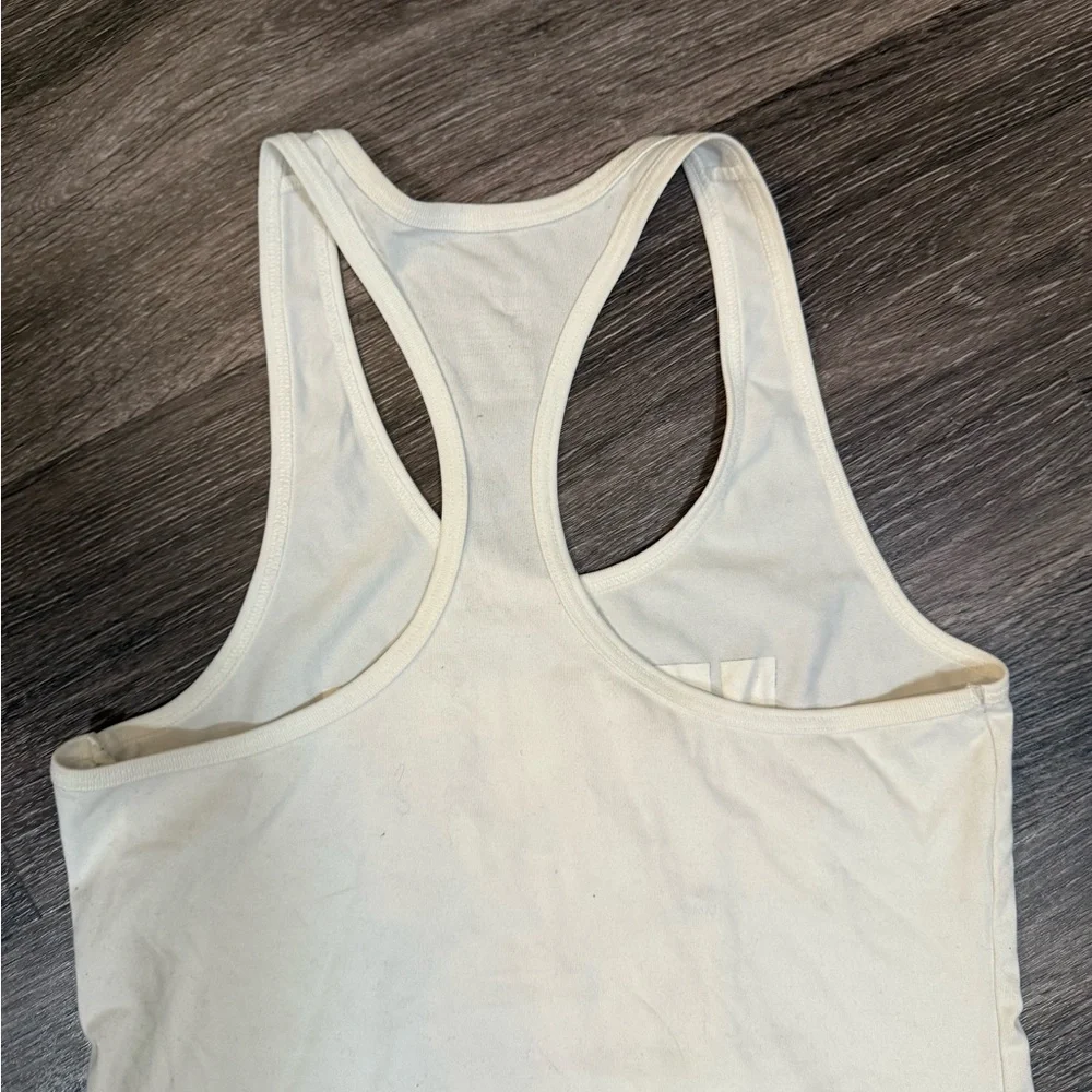 Nike White Tank Top with Pink and Black Graphic - Picture 7 of 8